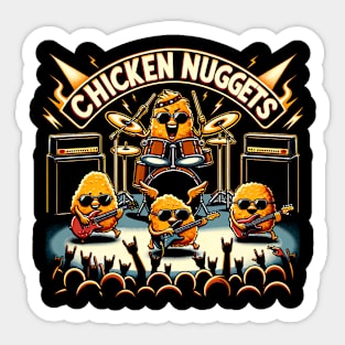 Playing Guitars Chicken Nugget Love Music Talk Triumph Extravaganza Sticker